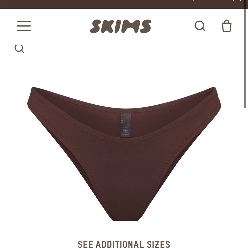SKIMS swim bottoms -brown -size 2X